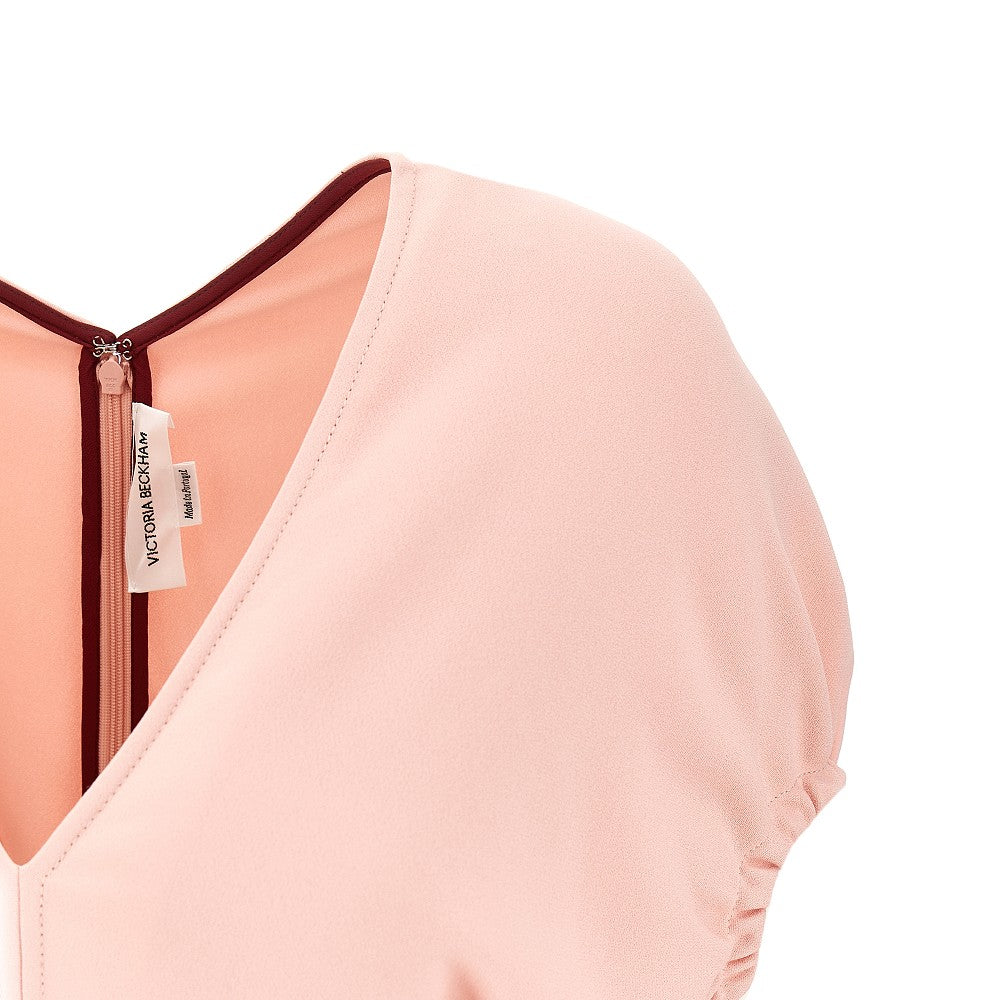 VICTORIA BECKHAM 6 cady midi dress with blouson sleeves