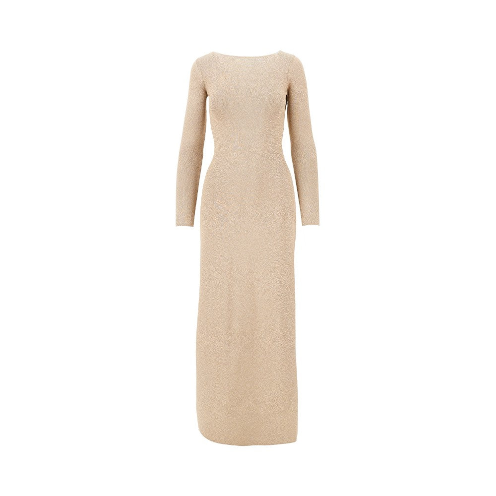 MAX MARA S lurex viscose long dress