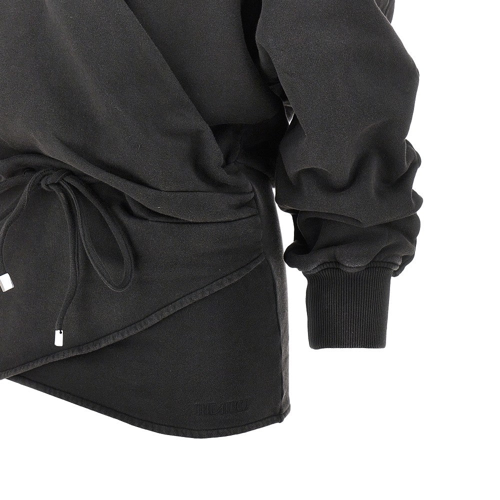 THE ATTICO 38 french terry wrap mini dress