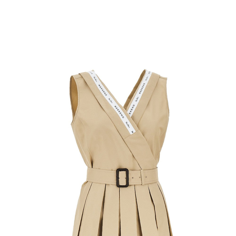 MAX MARA WEEKEND 40 gabardine midi dress with belt