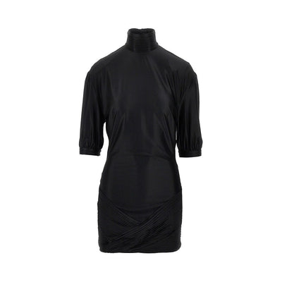 gathered details mini dress