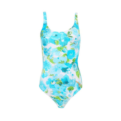 swimsuit with water flowers print