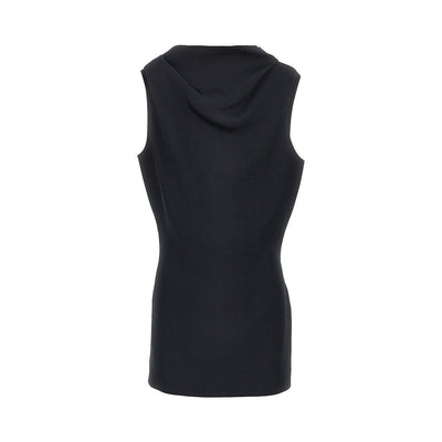 crepe satin mini dress
