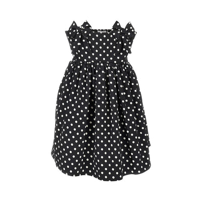 polka-dot satin mini dress