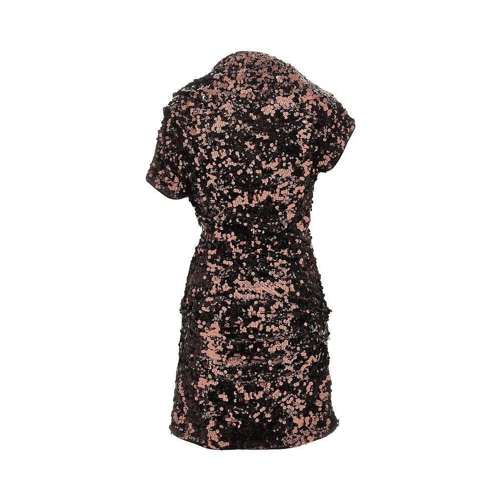 GANNI 36 sequinned mini dress