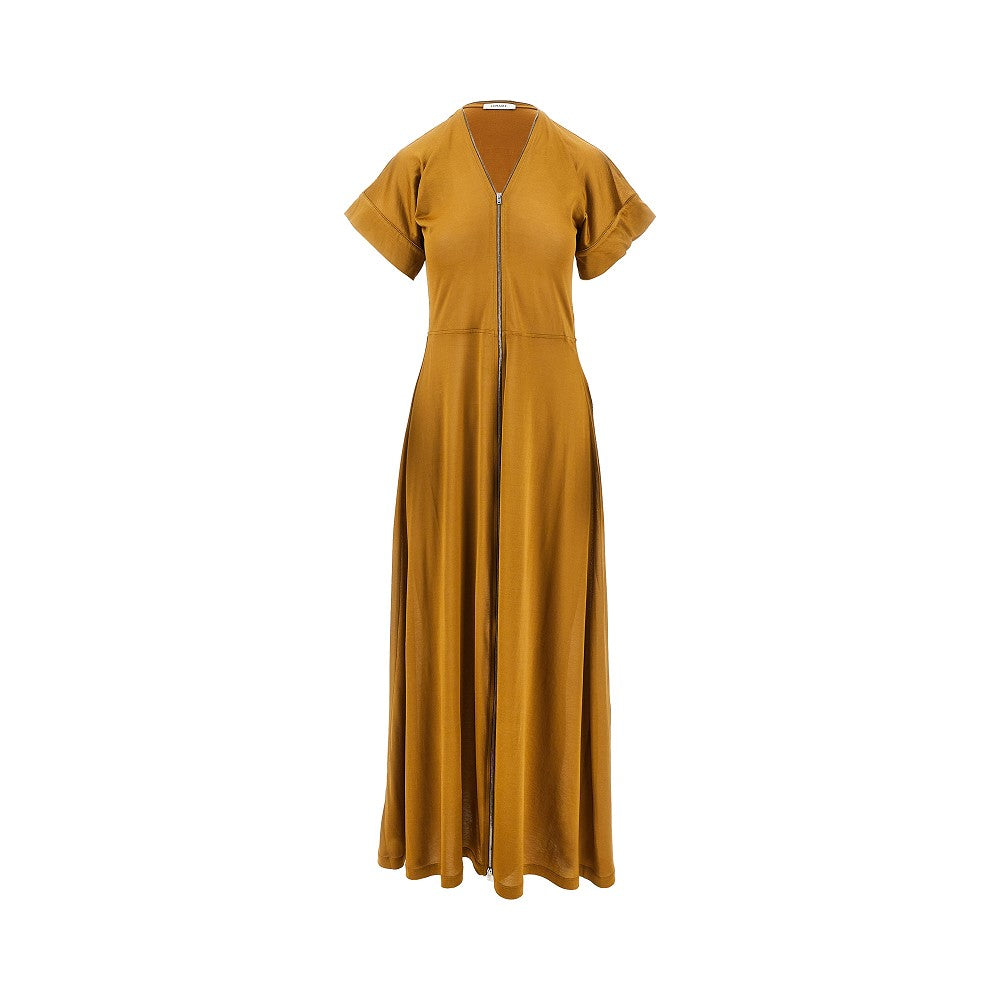 Lemaire Brown Jersey Long Zip Dress – MODECRAZE