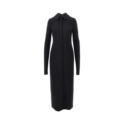 wool-blend jersey midi dress
