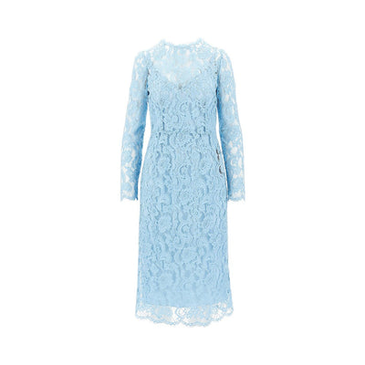floral cordonetto lace midi dress