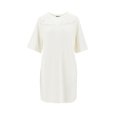 see-through logo mini t-dress