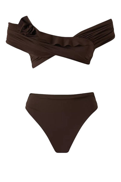 rosy two-piece swimsuit