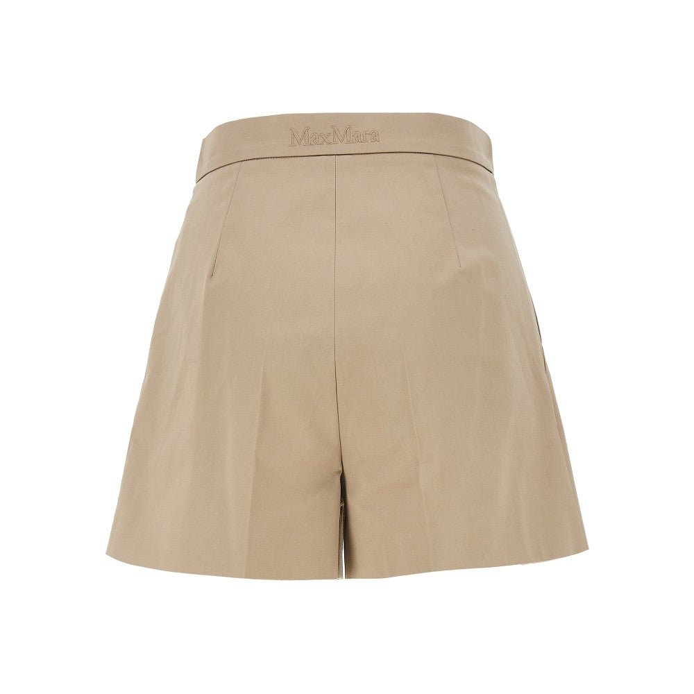 MAX MARA 40 stretch cotton satin shorts