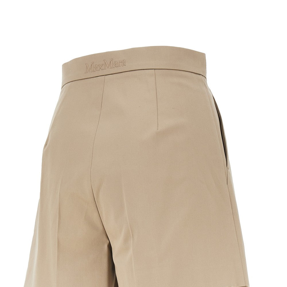 MAX MARA 40 stretch cotton satin shorts