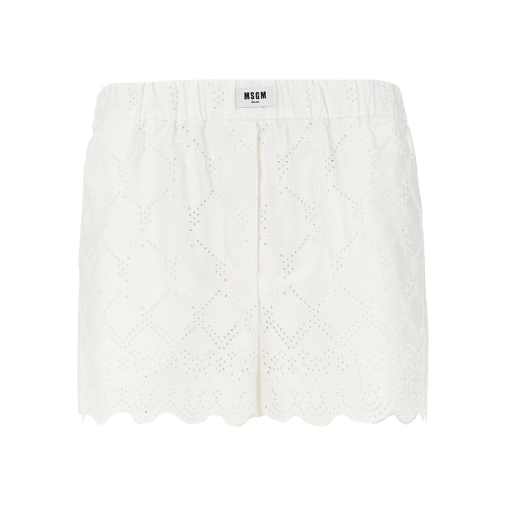 MSGM 38 broderie anglaise shorts