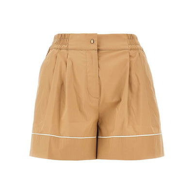 cotton-blend high-rise shorts