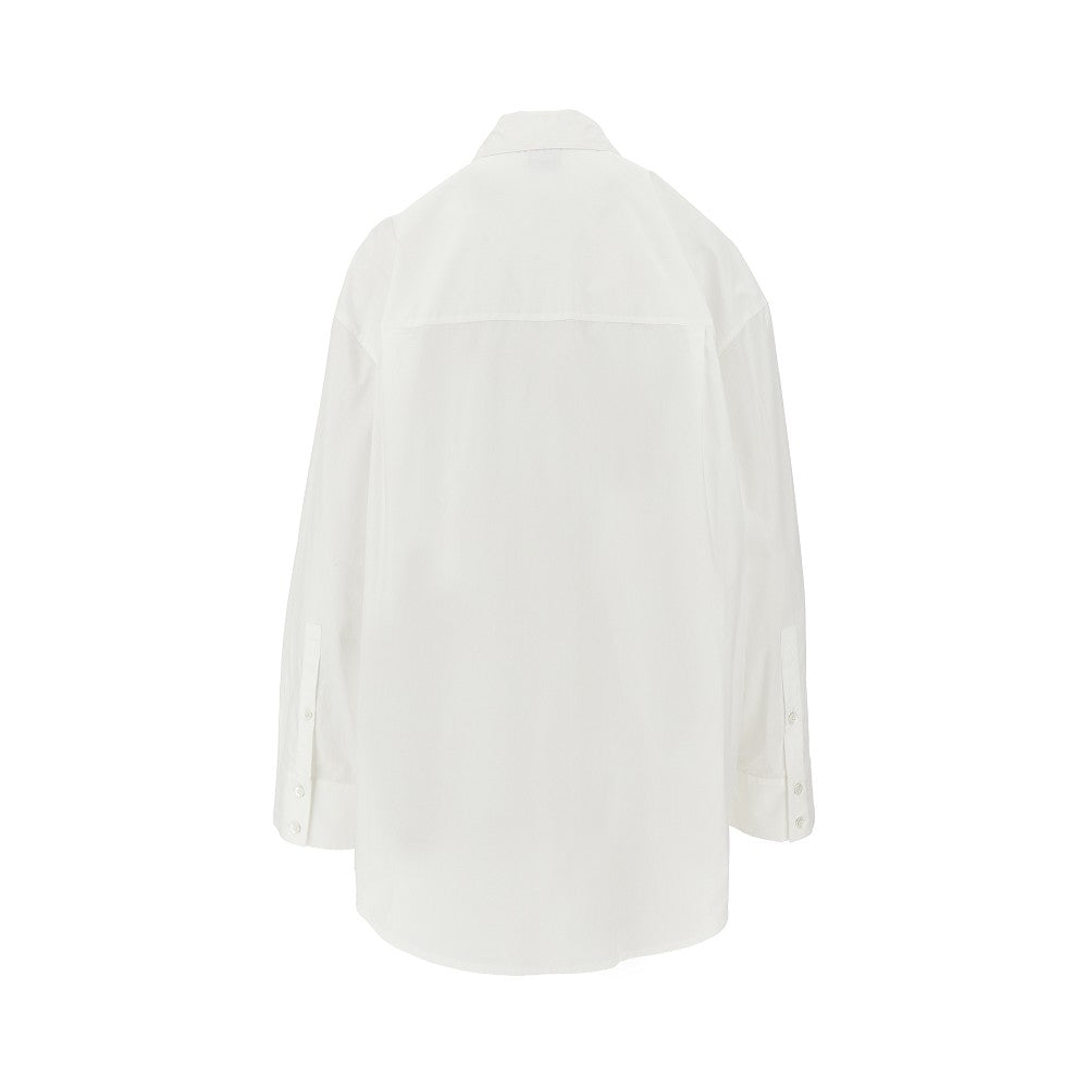 PINKO XS poplin shirt with jewelled v-neck