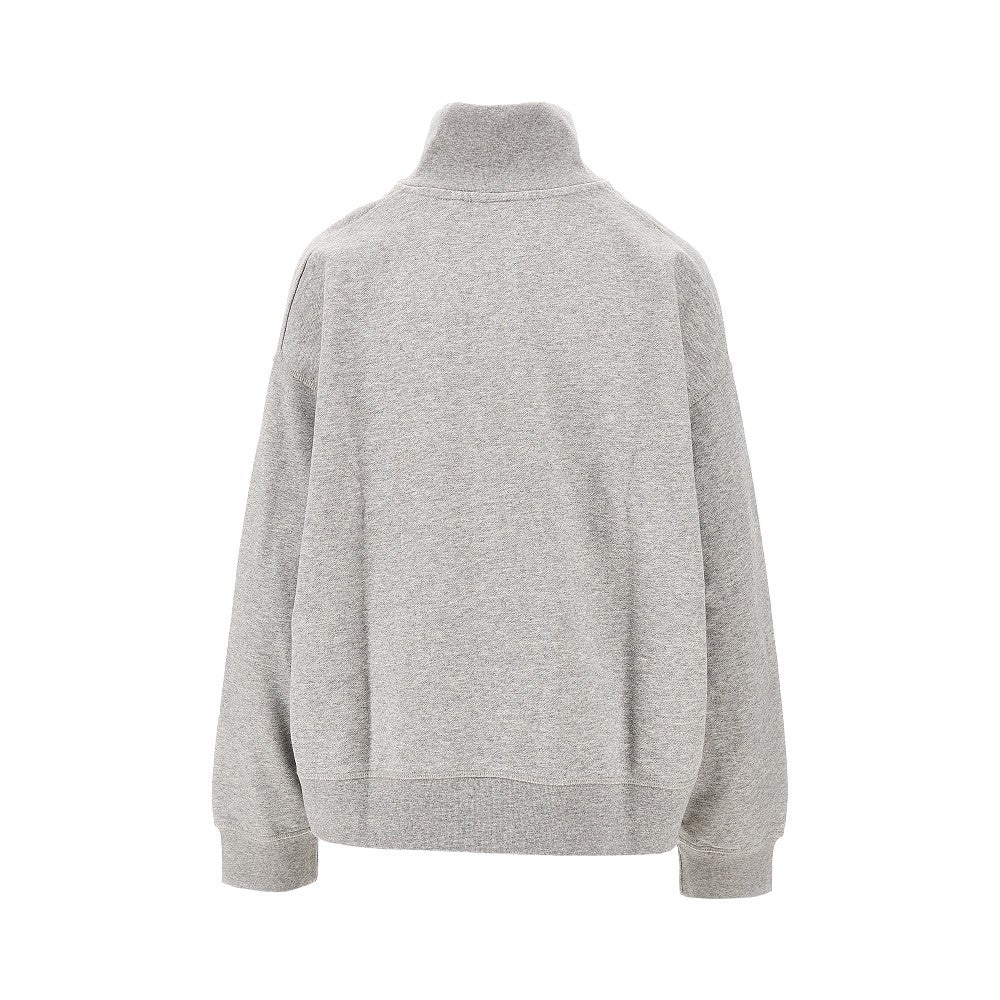 GANNI L organic cotton half-zip sweatshirt