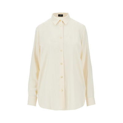 jacquard silk-blend shirt