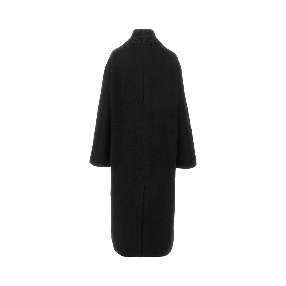 EMPORIO ARMANI 44 oversized cloth coat with knitted neck