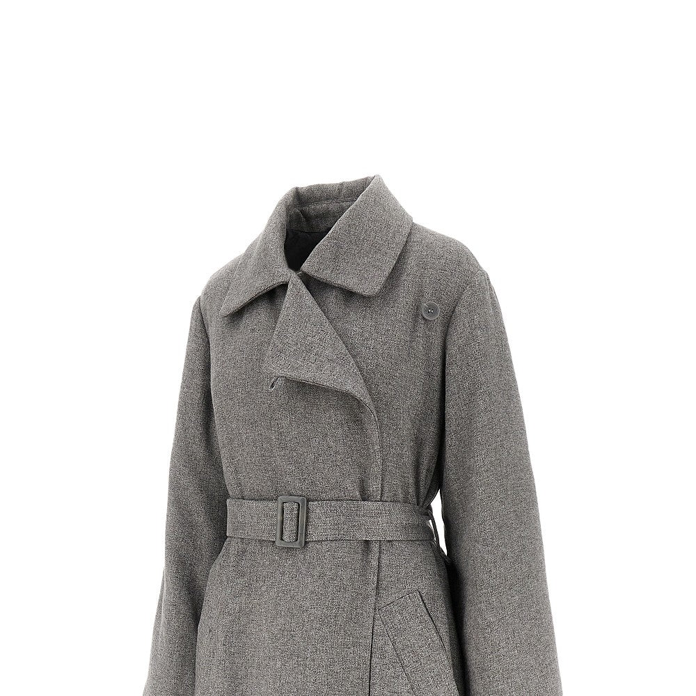 EMPORIO ARMANI 40 padded long coat with belt