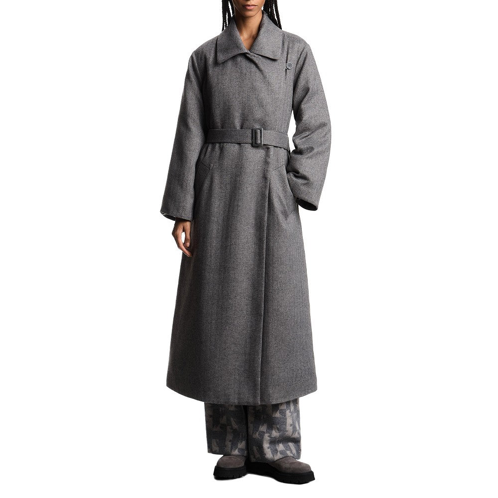 EMPORIO ARMANI 40 padded long coat with belt