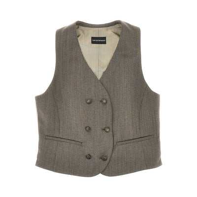 double-breasted wool vest