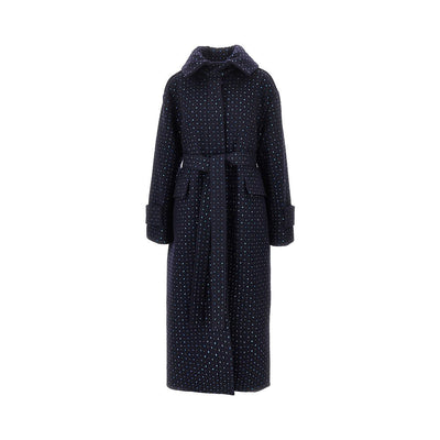 full-strass wool long coat