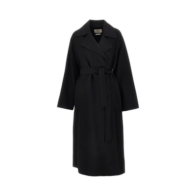 midi cloth coat with belt