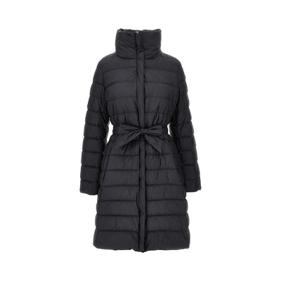 padded nylon long downjacket