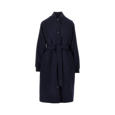 nylon and virgin wool coat