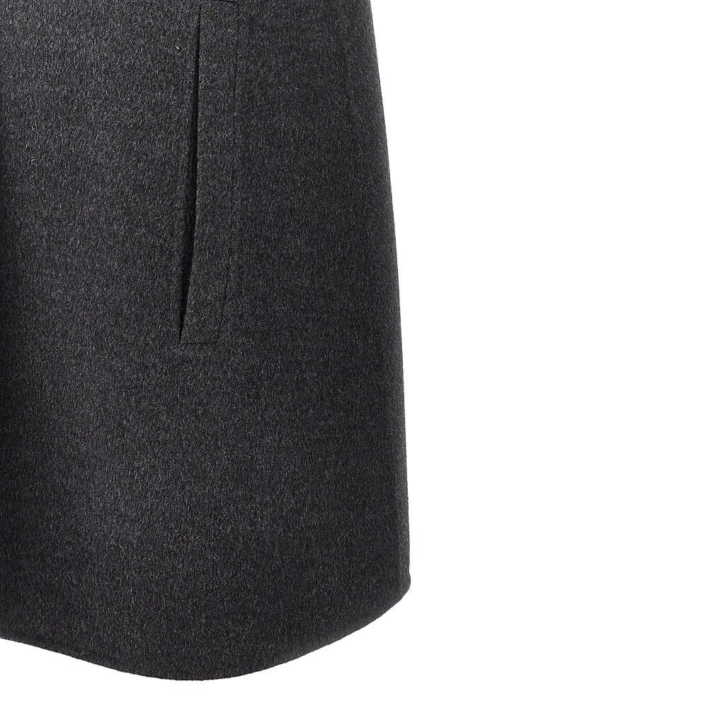 GUCCI 40 wool and silk cape with horsebit detail