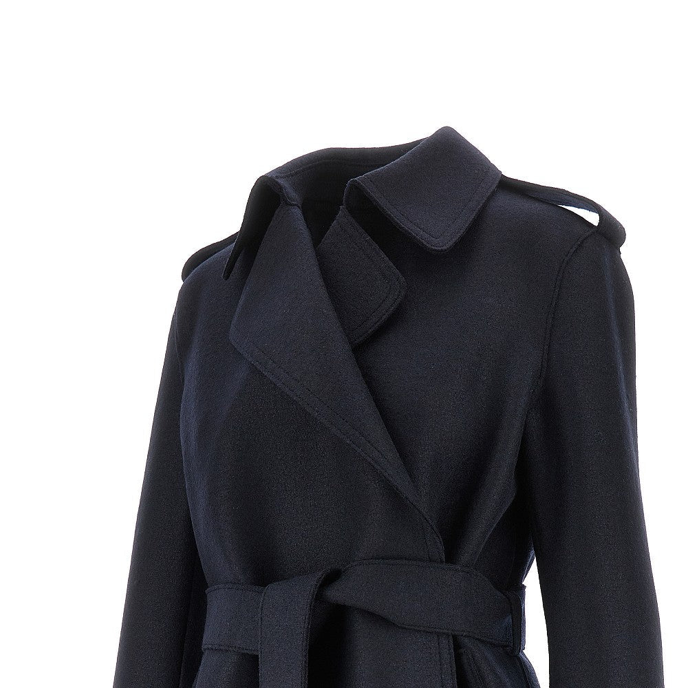 HARRIS WHARF LONDON 46 pressed wool trench coat