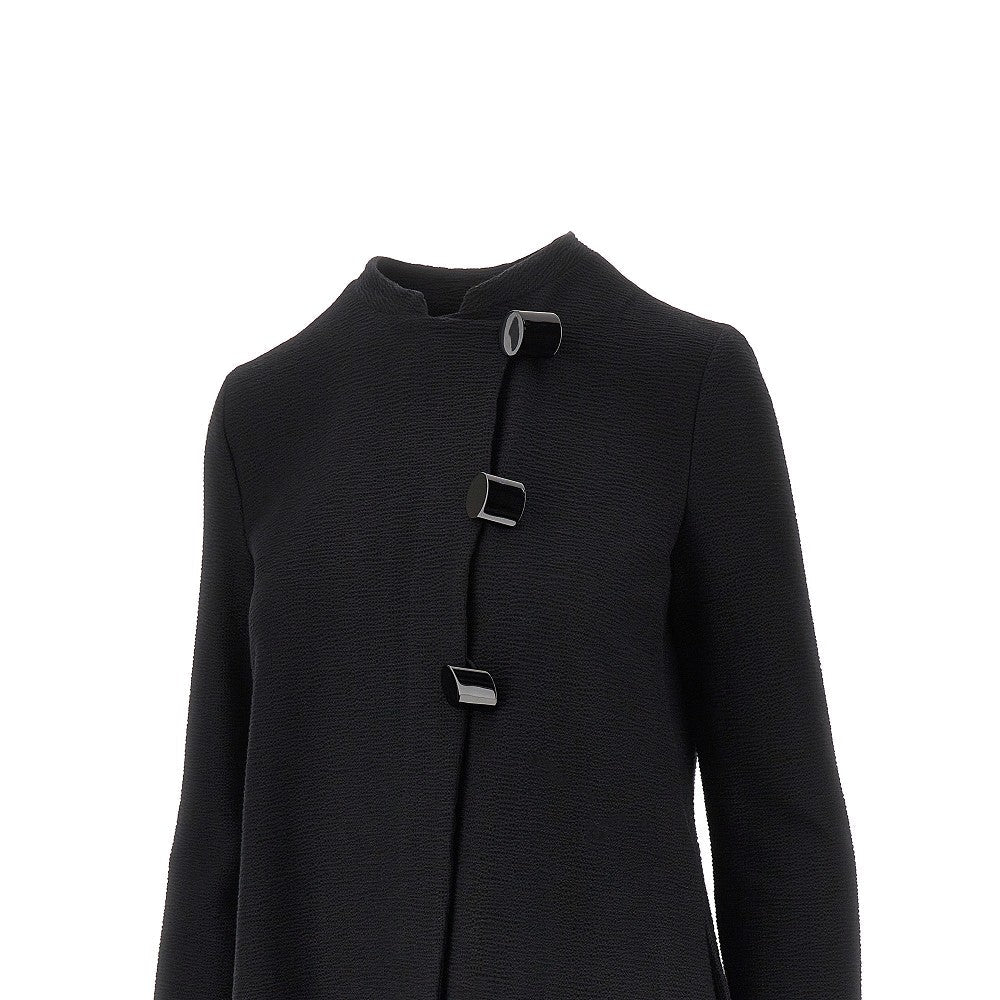 EMPORIO ARMANI 40 embossed cotton-blend jacket