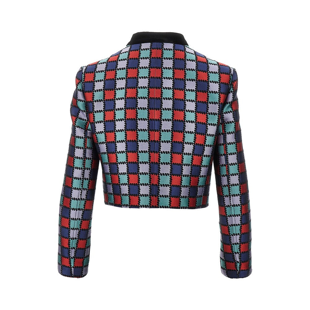 EMPORIO ARMANI 40 jacquard wool-blend jacket