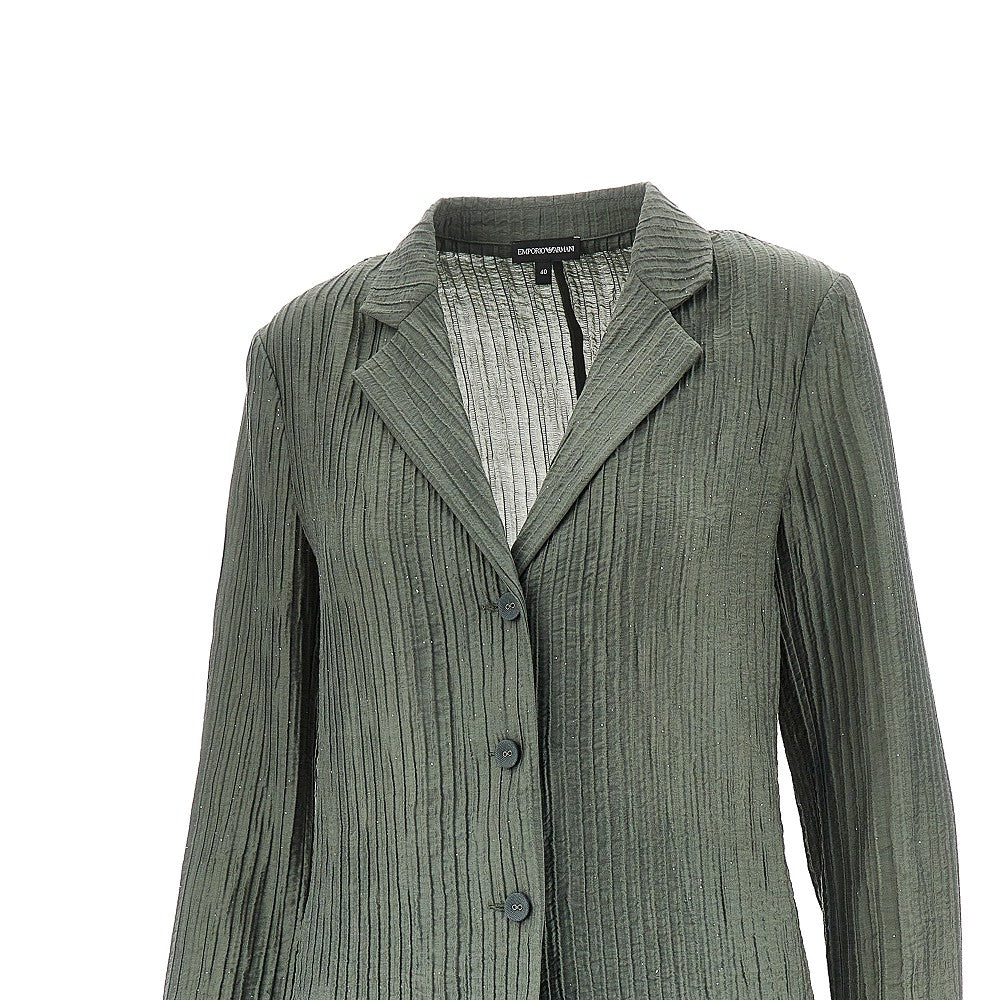 EMPORIO ARMANI 40 textured taffetà single-breasted jacket