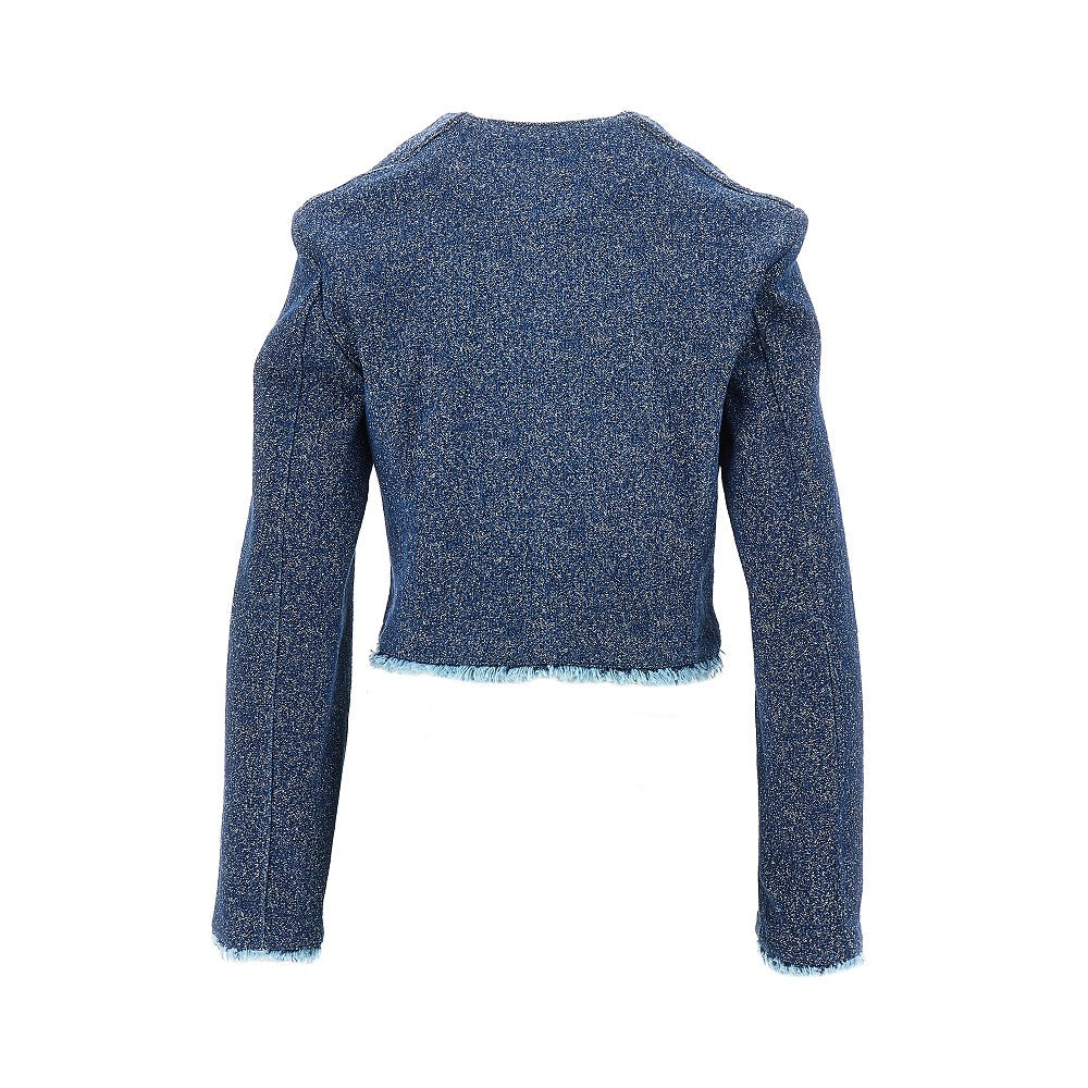 EMPORIO ARMANI 40 buttoned denim cropped jacket