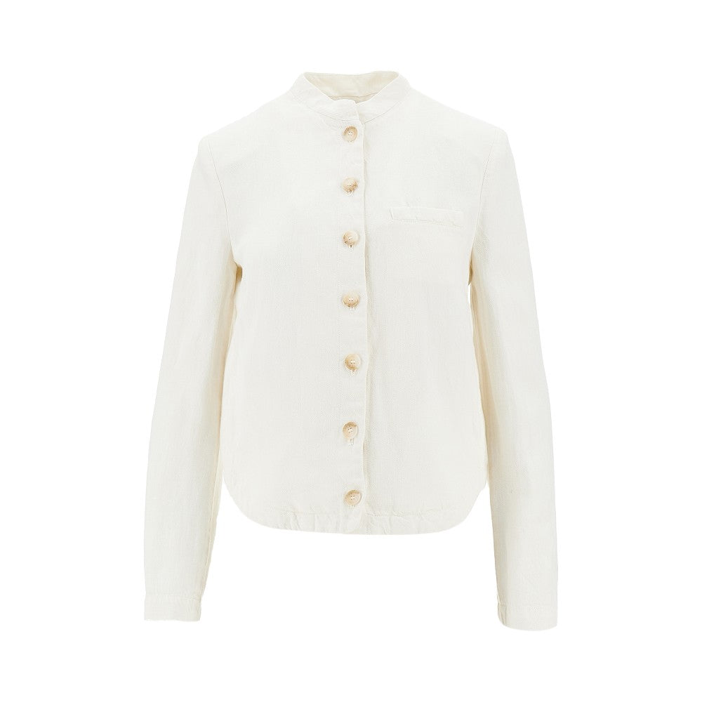 EMPORIO ARMANI 40 garment-dyed denim jacket