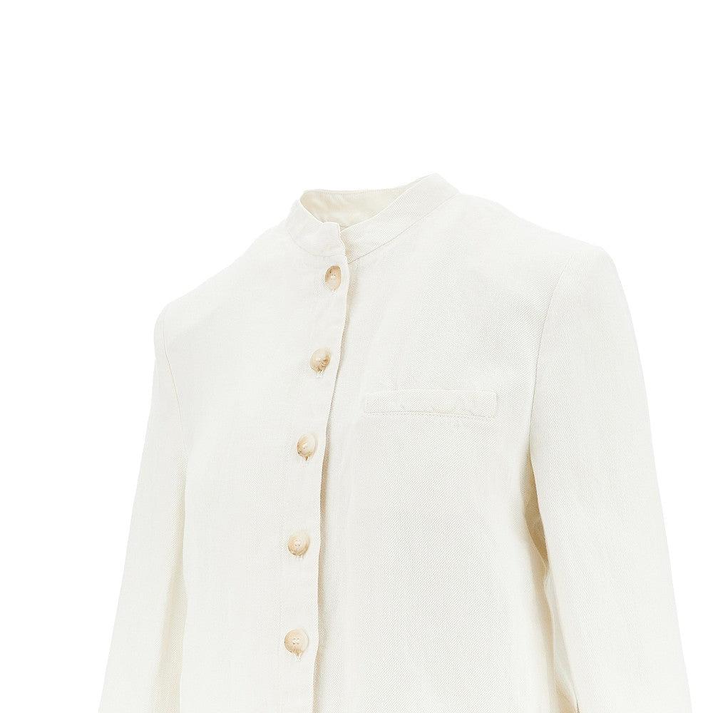 EMPORIO ARMANI 40 garment-dyed denim jacket