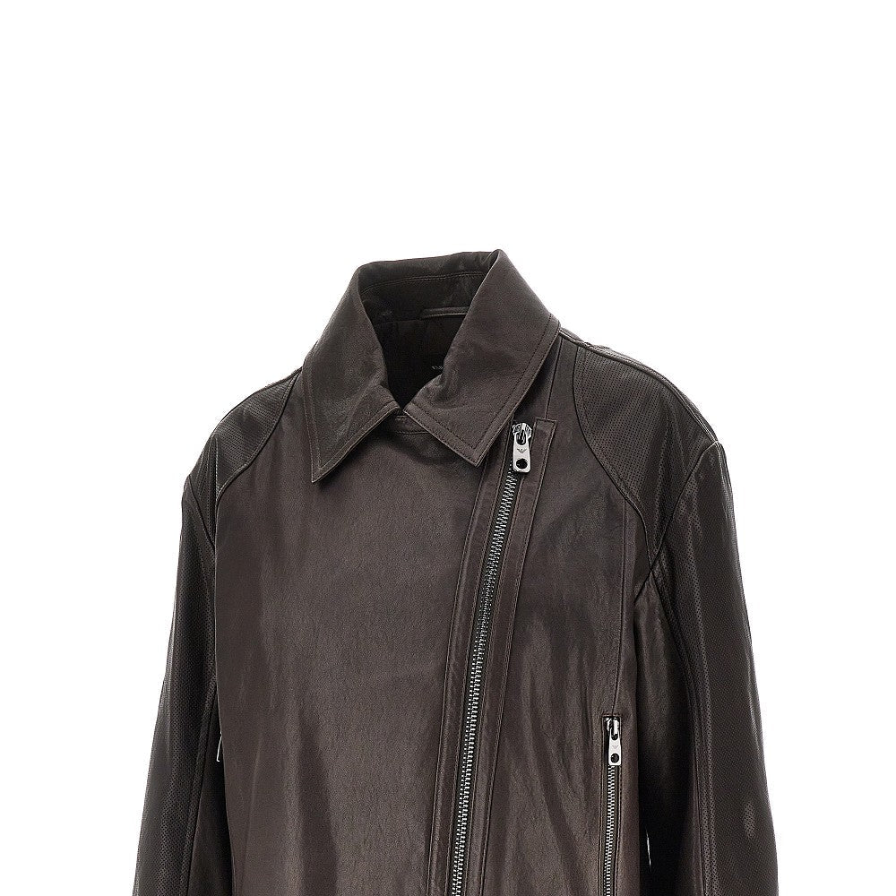 EMPORIO ARMANI 40 leather biker jacket