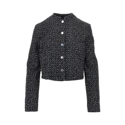 sequinned denim short jacket
