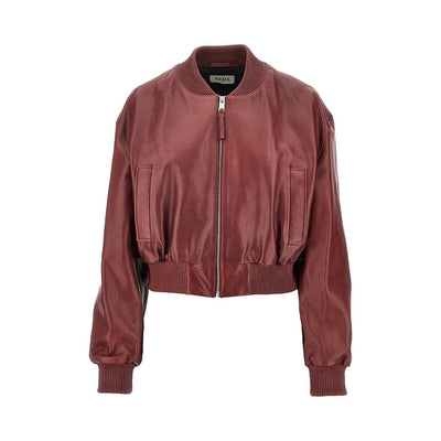hannan leather bomber jacket
