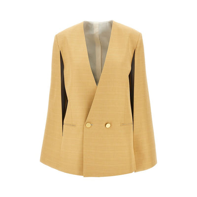 malfilé viscose-blend double-breasted jacket
