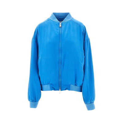 washed silk blouson jacket