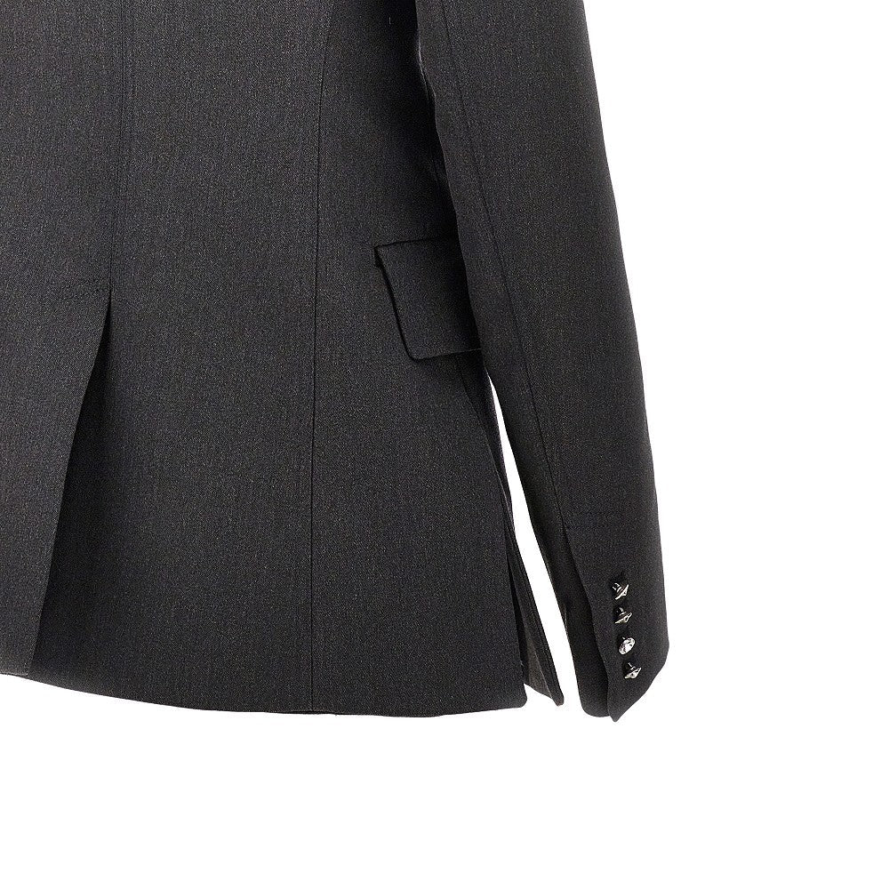 RABANNE 36 single-breasted jacket with jewelled buttons