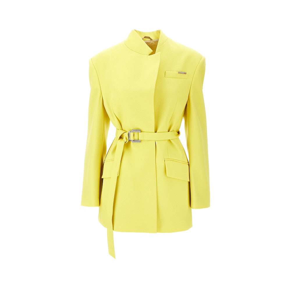 THE ATTICO 40 gabardine jacket with belt