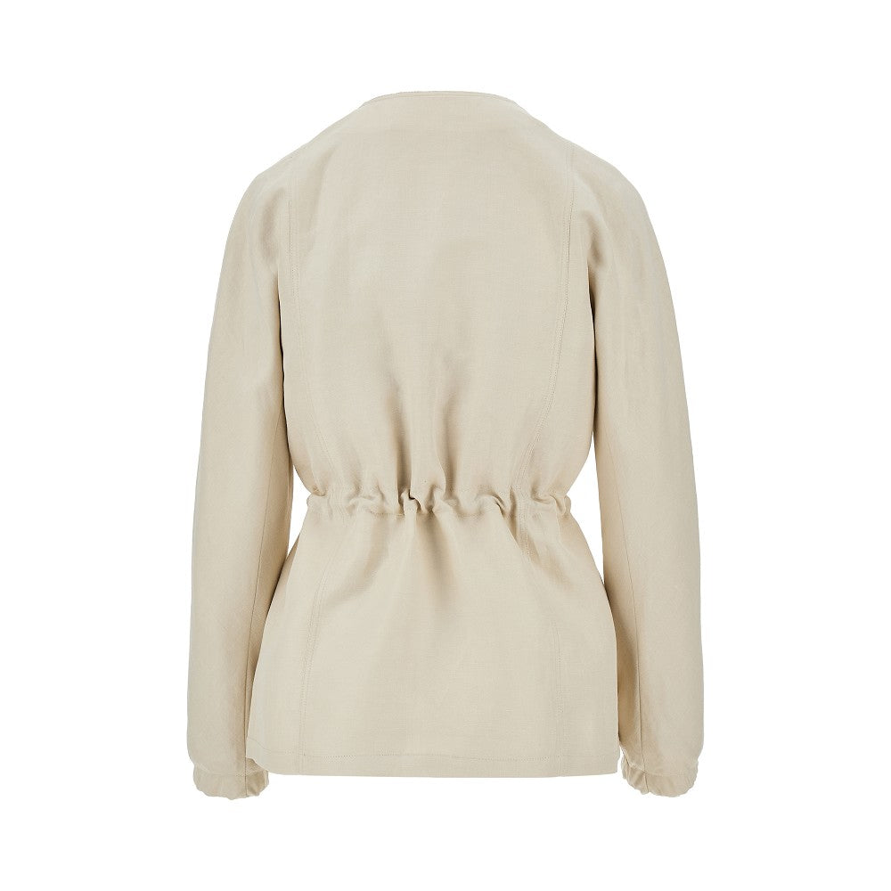 MAX MARA 40 linen and silk jacket with drawstring
