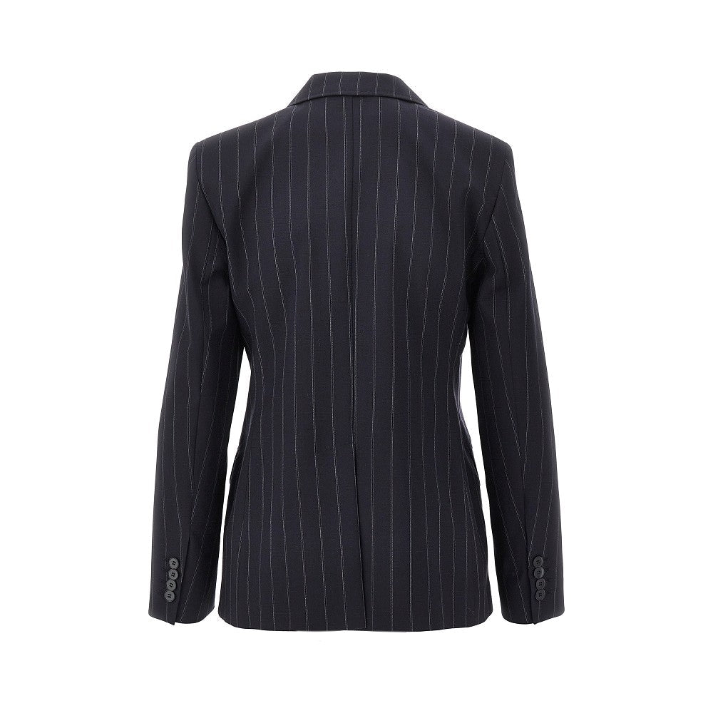 MAX MARA STUDIO 40 pinstriped wool double-breasted jacket