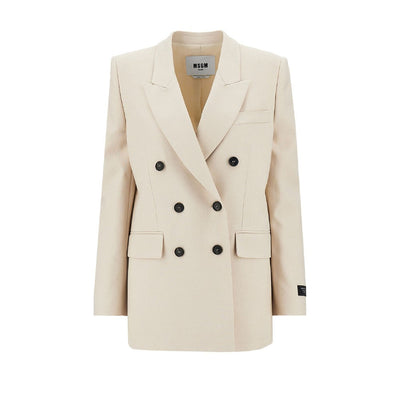 oversized canvas double-breasted jacket