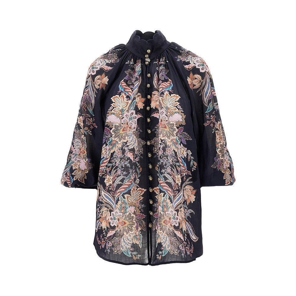 ZIMMERMANN III rhiannon ramie blouse