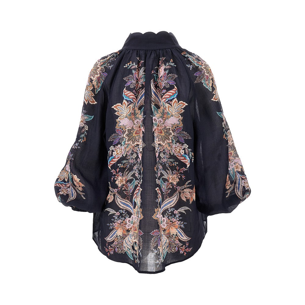 ZIMMERMANN III rhiannon ramie blouse