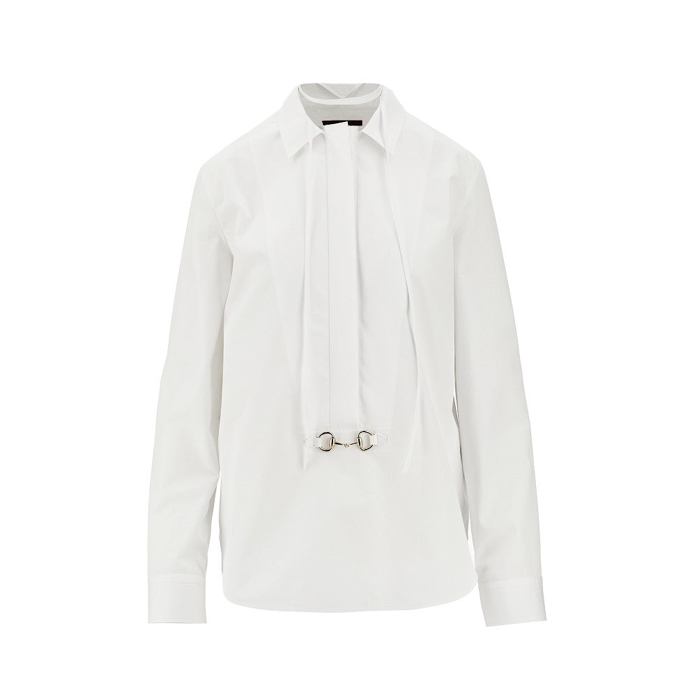 GUCCI 40 poplin shirt with horsebit detail